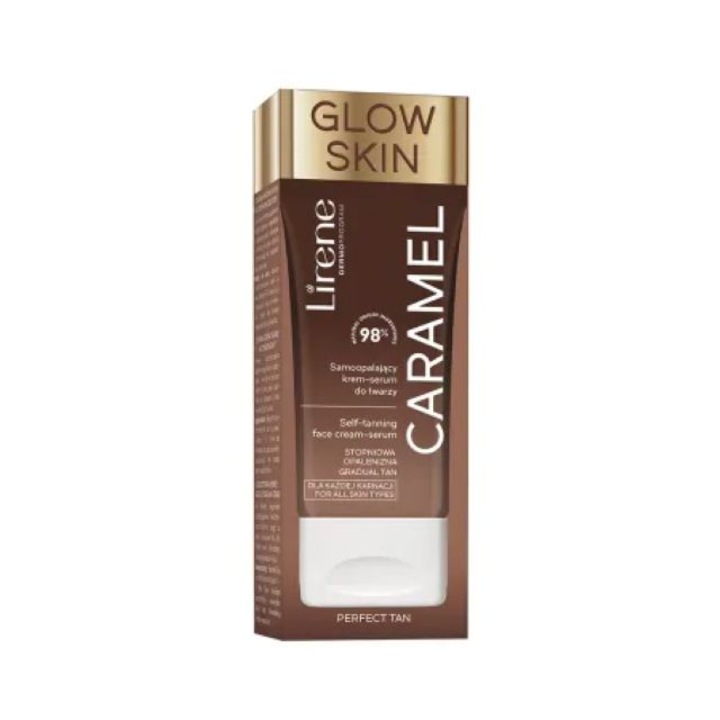 Crema - Ser facial autobronzant Caramel Glow Skin Lirene 50 ml