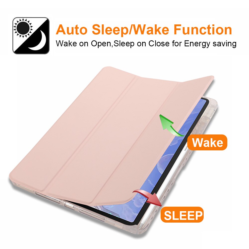 Husa de protectie tableta pentru Huawei MatePad Pro 13.2", cu protectie automata de somn, Roz