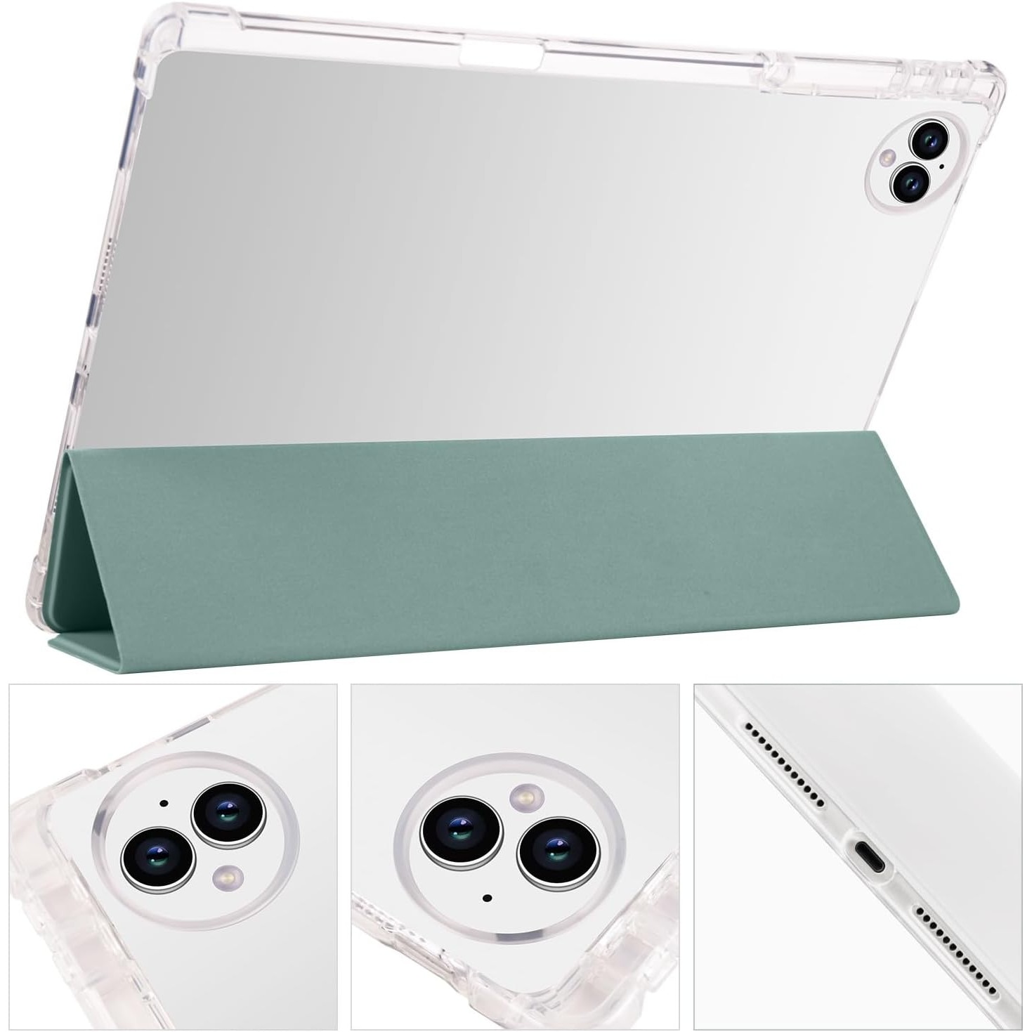 Husa de protectie tableta pentru Huawei MatePad Pro 13.2", cu protectie automata de somn, Verde inchis