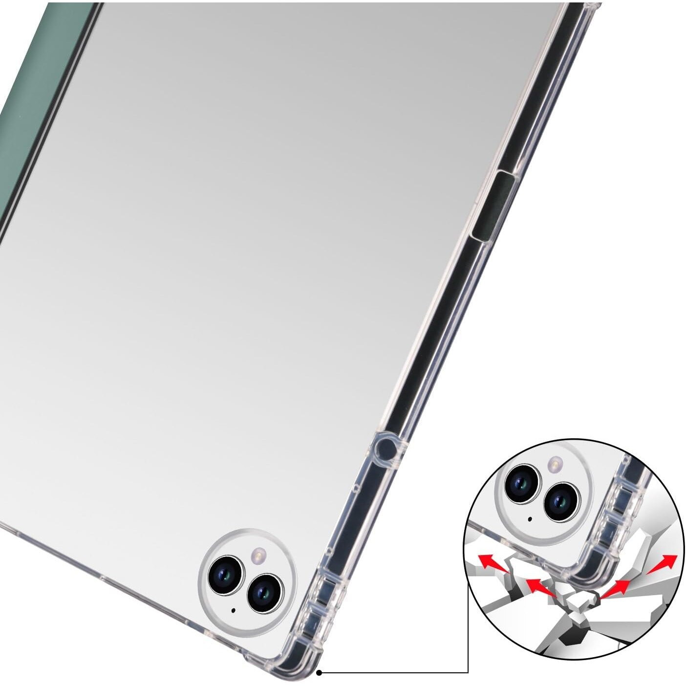 Husa de protectie tableta pentru Huawei MatePad Pro 13.2", cu protectie automata de somn, Verde inchis