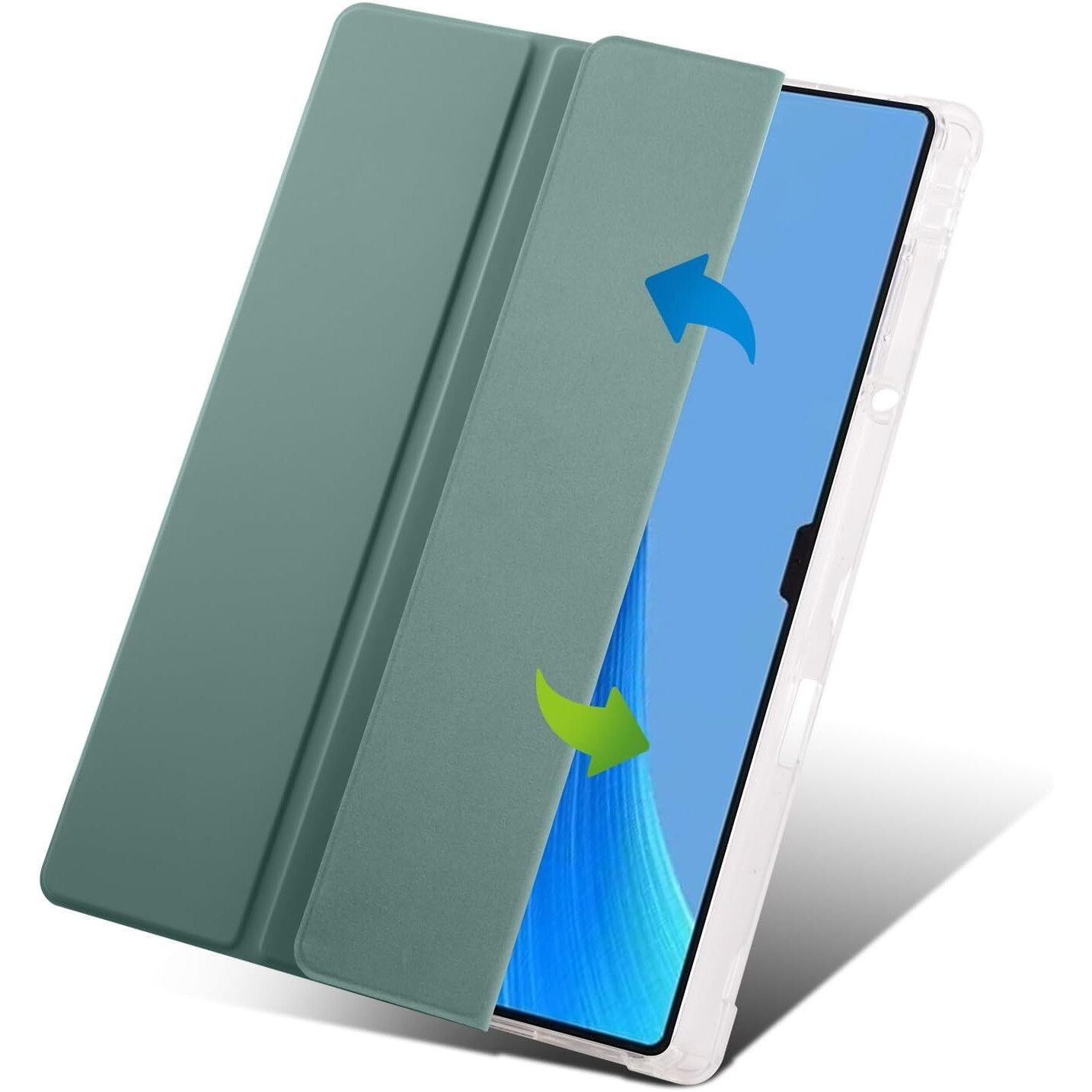 Husa de protectie tableta pentru Huawei MatePad Pro 13.2", cu protectie automata de somn, Verde inchis