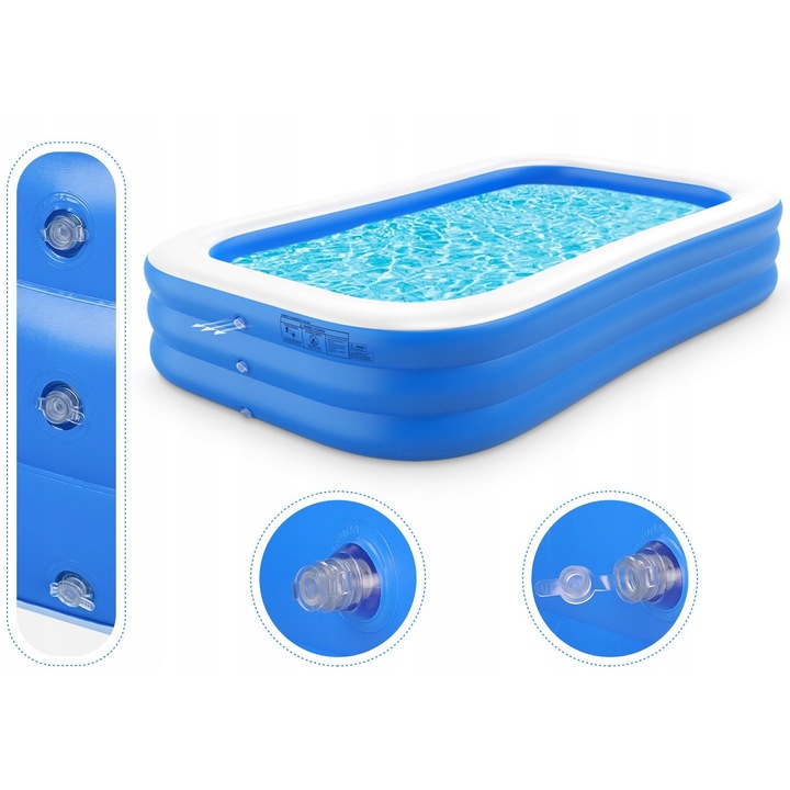 Piscina gonflabilă pentru copii, 250x150x50 cm, 3 camere