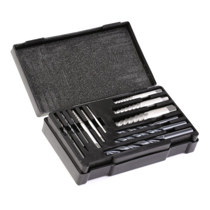 Set extractoare suruburi rupte si burghie metal, 1.4-15 mm, 12 bucati ...
