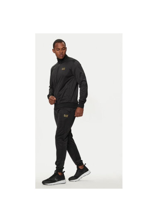 Ferfi melegitoruha Ea7 Emporio Armani, 8NPV65 PJHCZ, Polieszter, Fekete, Fekete