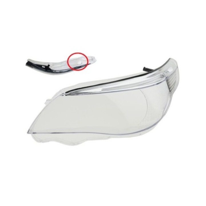 Bal oldali fényszóró üveg BMW 5-ös széria E60/E61 adaptív Xenon fényszóróhoz (2004-2007) Xenon Bright®