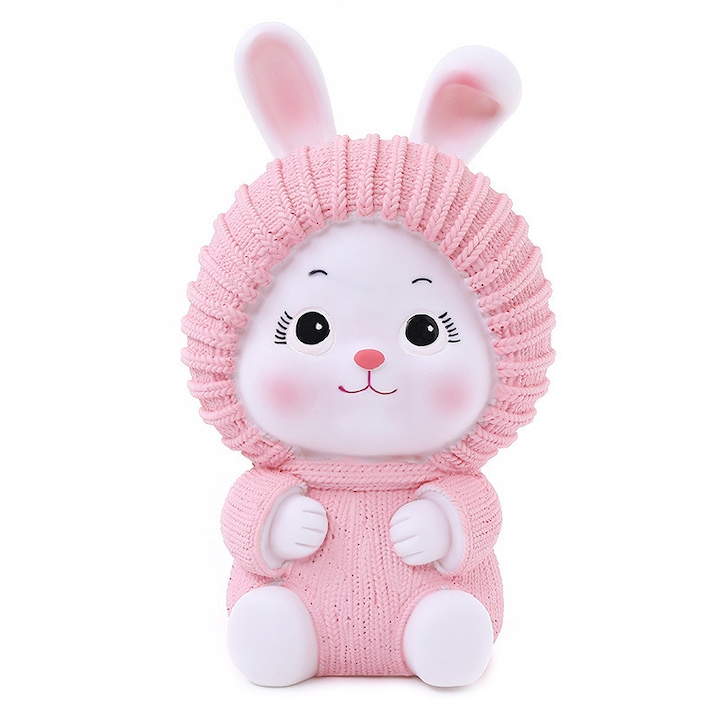 Детска касичка LGCHome®, розово зайче