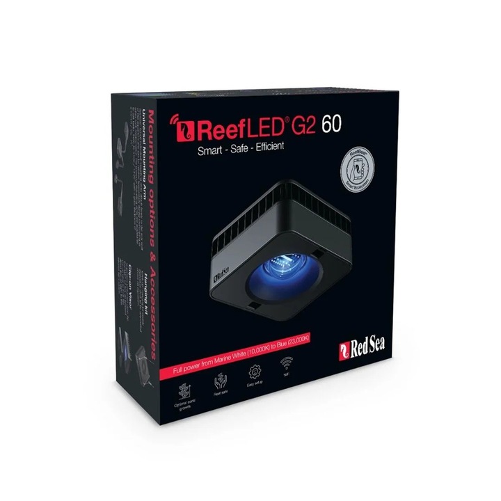 Red Sea ReefLED G2 60 LED világítás, 60W, 12x12x5 cm, alkalmazásvezérlés