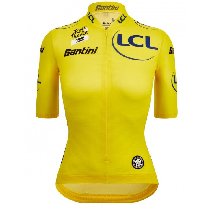 Tricou ciclism dama Santini Leader General Tour de France Galben, Galben