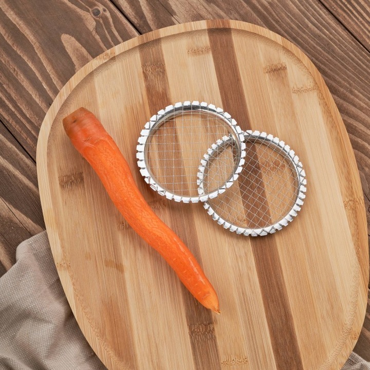 Kézi szeletelő zöldségekhez és tojáshoz, Frolee, 9,5 cm, fém, ezüst