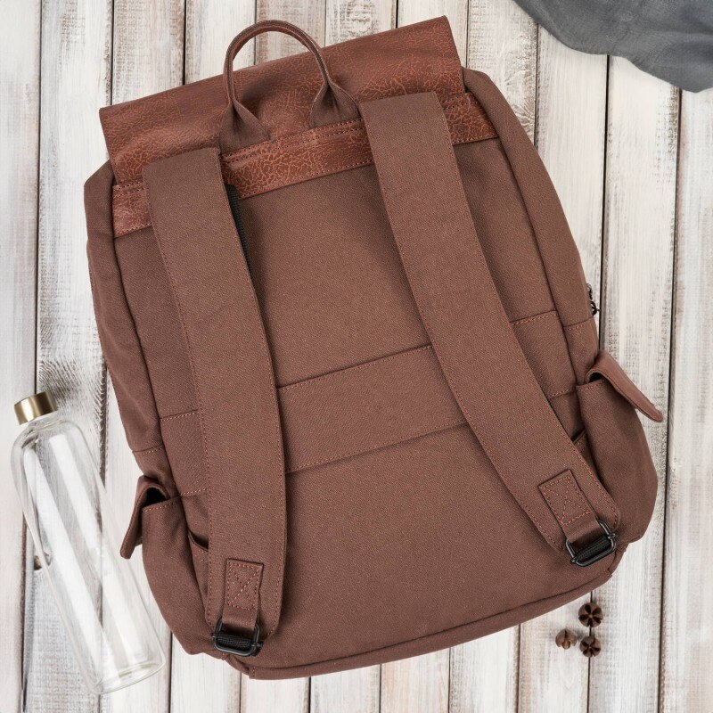 Rucsac laptop A4, E-22-BR, 4 buzunare, maro Paolo Peruzzi