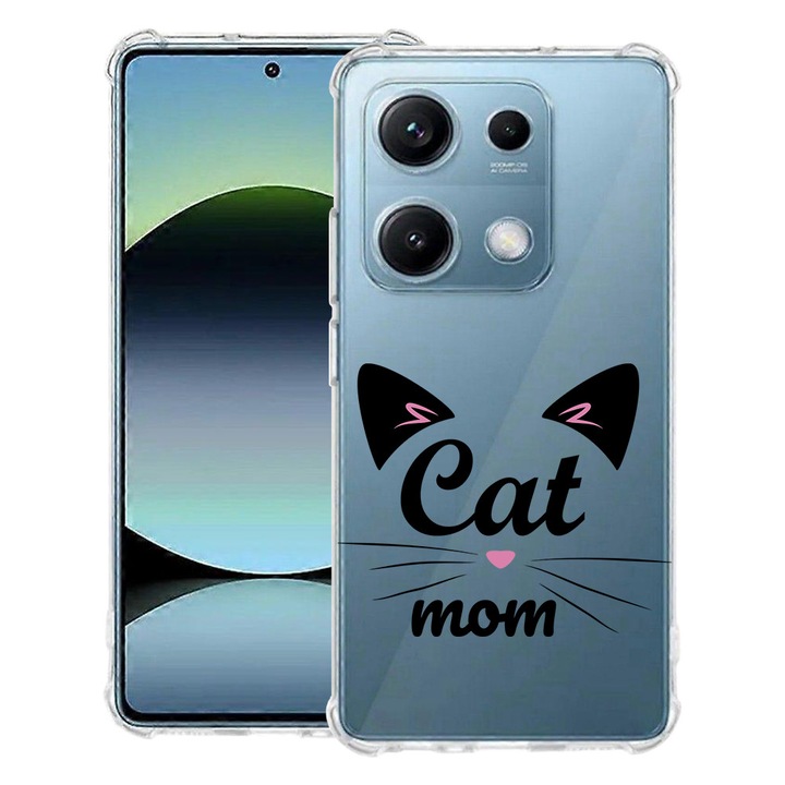 BestCase® Ütésálló tok Xiaomi Redmi 15C 5G (173mm) telefonhoz, Cat Mom mintával, megerősített 4 sarokkal, 2099964 AS 1850