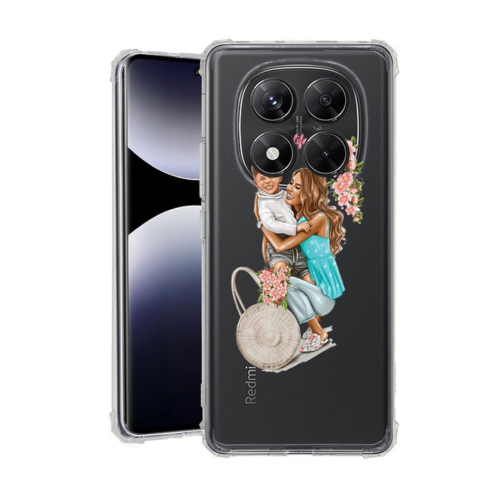 BestCase® Tok Xiaomi Redmi Note 15 Pro 5G-hez Mom Life With a Boy dizájnnal, Ütésálló, Megerősített 4 sarok, 2078501 AS 559