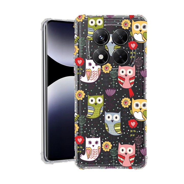 BestCase® Husa pentru Xiaomi Redmi Note 15 Pro Plus 5G cu Design Owl Pattern, Anti Shock, Reinforced 4 Corners, 2078502 AS 1437