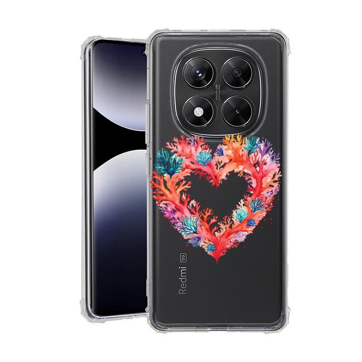 BestCase® Husa pentru Xiaomi Redmi Note 15 Pro Plus 5G cu Design Coral Heart, Anti Shock, Reinforced 4 Corners, 2078502 AS 1599