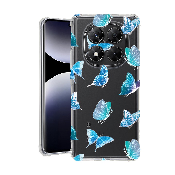 BestCase® Husa pentru Xiaomi Redmi Note 15 Pro Plus 5G cu Design Butterfly Pattern, Anti Shock, Reinforced 4 Corners, 2078502 AS 1012