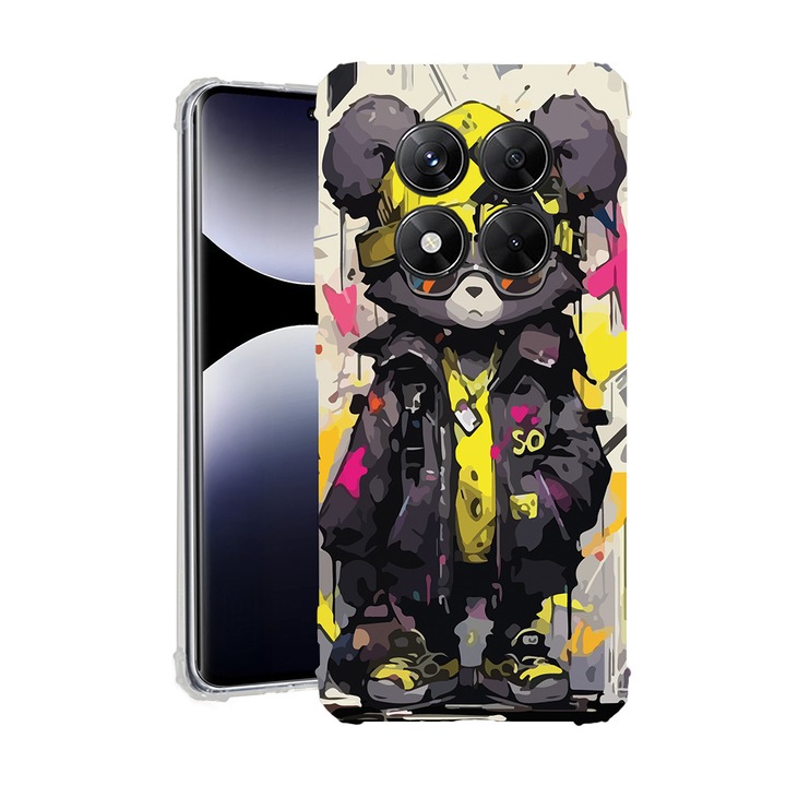 BestCase® Калъф за Xiaomi Redmi Note 15 Pro Plus 5G с дизайн "Мече в пастелни цветове", противоударен, подсилени 4 ъгъла, 2078502 AS 1465