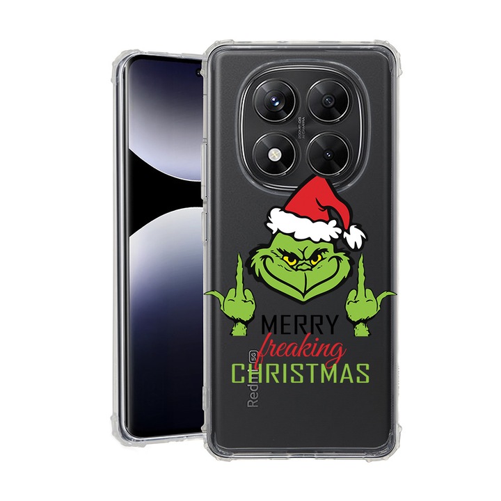 BestCase® Husa pentru Xiaomi Redmi Note 15 Pro Plus 5G cu Design Grinches - Merry Xmas, Anti Shock, Reinforced 4 Corners, 2078502 AS 1603
