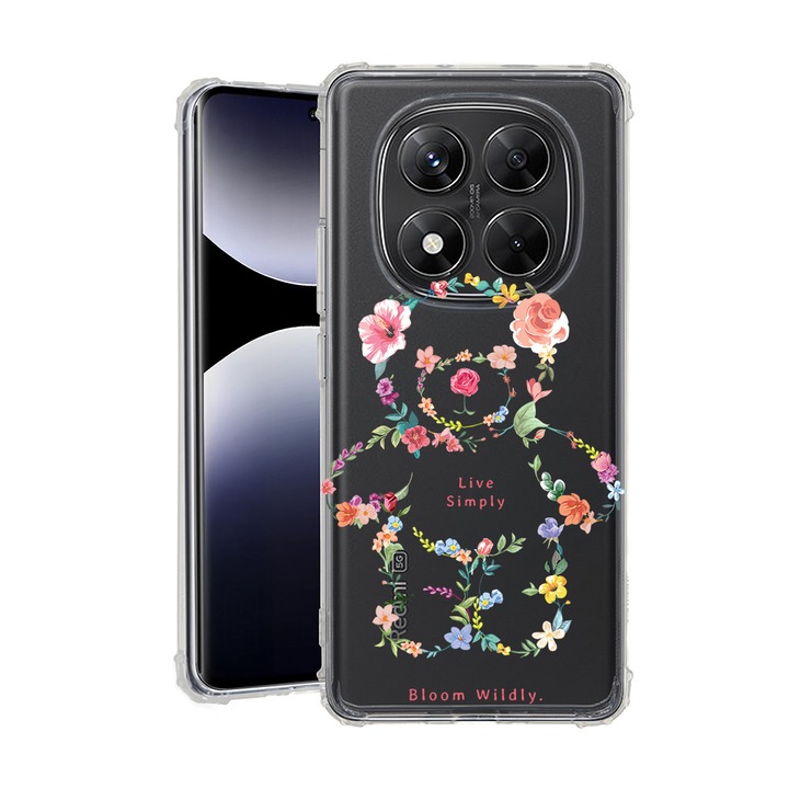 BestCase® Husa pentru Xiaomi Redmi Note 15 Pro Plus 5G cu Design Teddy Bear Live Simply, Anti Shock, Reinforced 4 Corners, 2078502 AS 1555