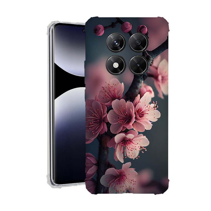 BestCase® Husa pentru Xiaomi Redmi Note 15 Pro Plus 5G cu Design Cherry Blossom, Anti Shock, Reinforced 4 Corners, 2078502 AS 1374