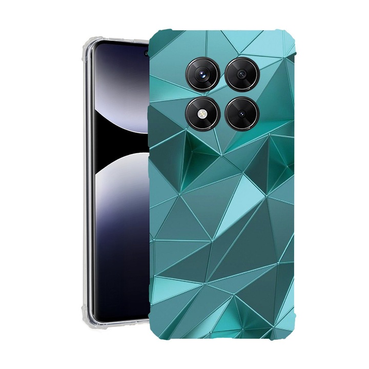 BestCase® Husa pentru Xiaomi Redmi Note 15 Pro Plus 5G cu Design Green Mosaic, Anti Shock, Reinforced 4 Corners, 2078502 AS 1251