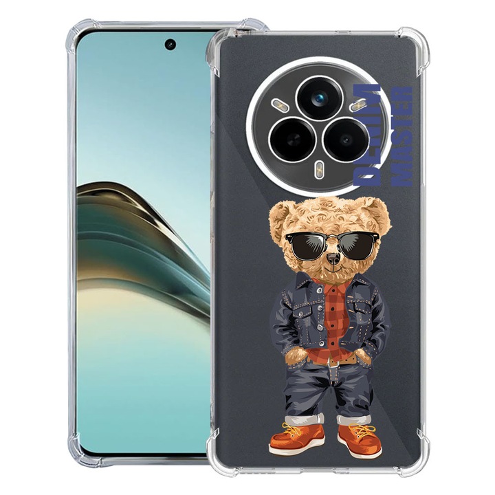 BestCase Anti Shock 1.5MM telefontok, kompatibilis modell Realme 14 Pro Plus, Denim Master - Teddy Bear, Air Cushion Technology, 1997763 AS 927
