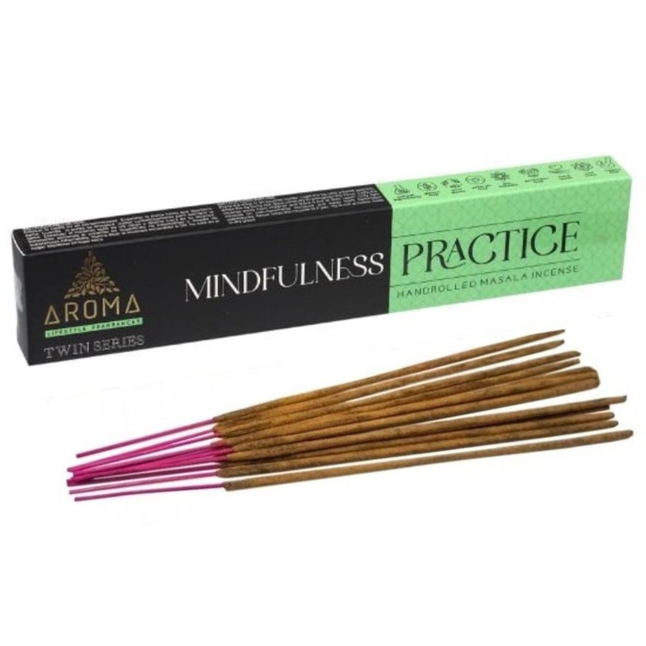 Mindfulness Practice masala illatpálcikák – Aroma Twin sorozat, 15g, természetes, meditációhoz és relaxációhoz