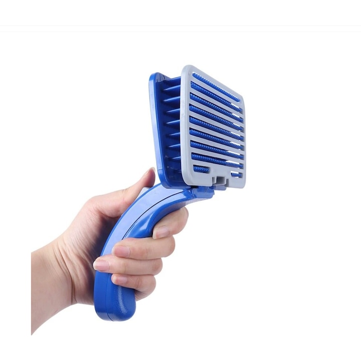 Четка за премахване на косми за кучета и котки, 20 x 12 x 4 см, тъмнолилава