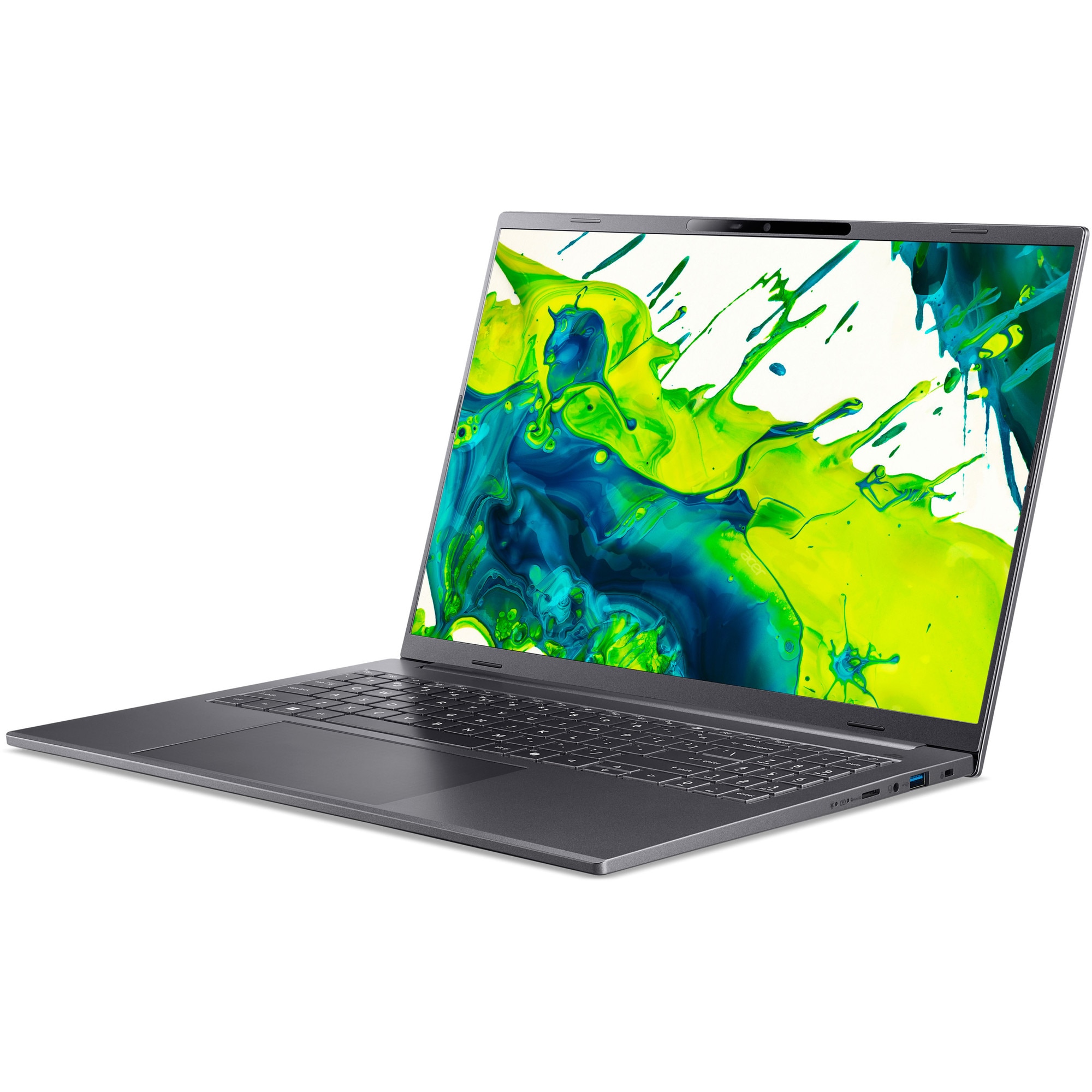 Laptop Acer Aspire 16 AI OLED cu procesor Intel® Core™ Ultra 5 226V pana la 4.5 GHz, 16", WUXGA OLED, 16GB LPDDR5X, 1TB SSD, Intel® Arc™ Graphics 130V, No OS, Steel Gray