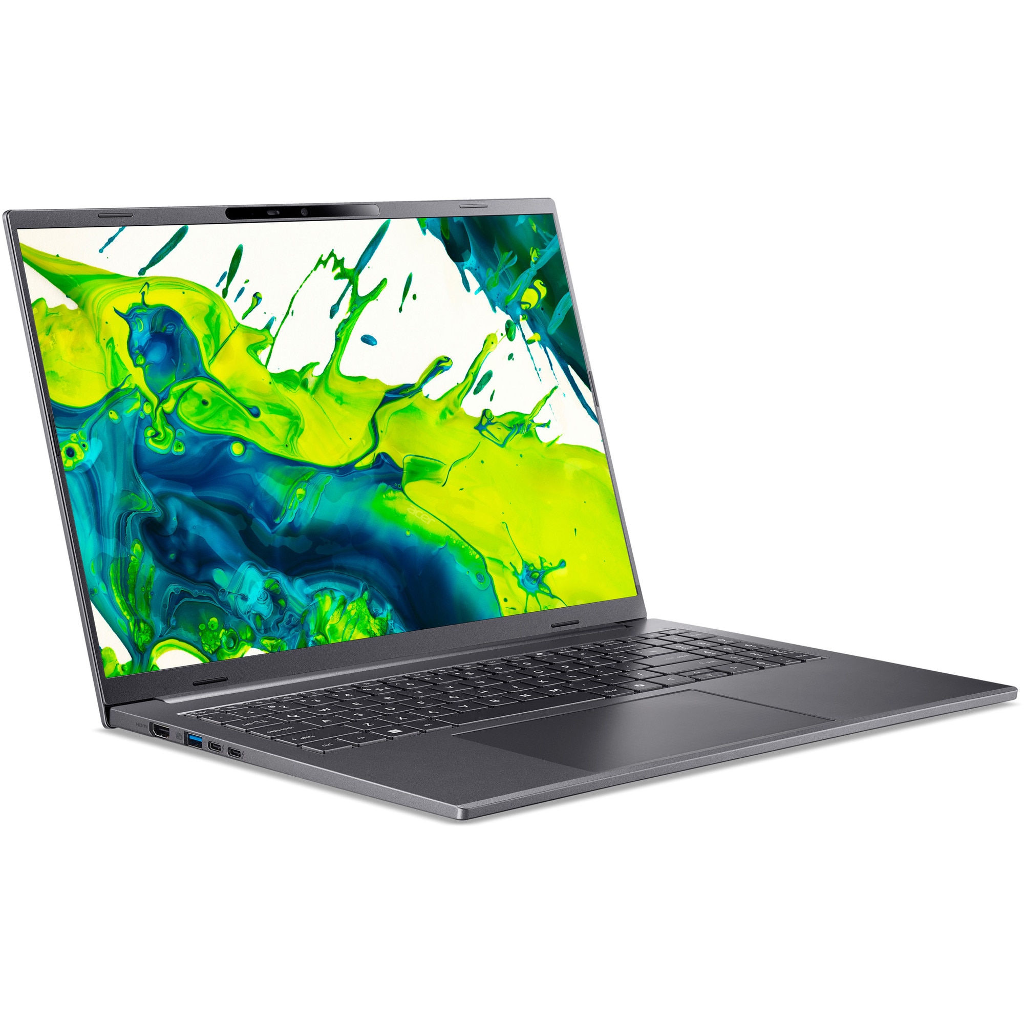 Laptop Acer Aspire 16 AI OLED cu procesor Intel® Core™ Ultra 5 226V pana la 4.5 GHz, 16", WUXGA OLED, 16GB LPDDR5X, 1TB SSD, Intel® Arc™ Graphics 130V, No OS, Steel Gray