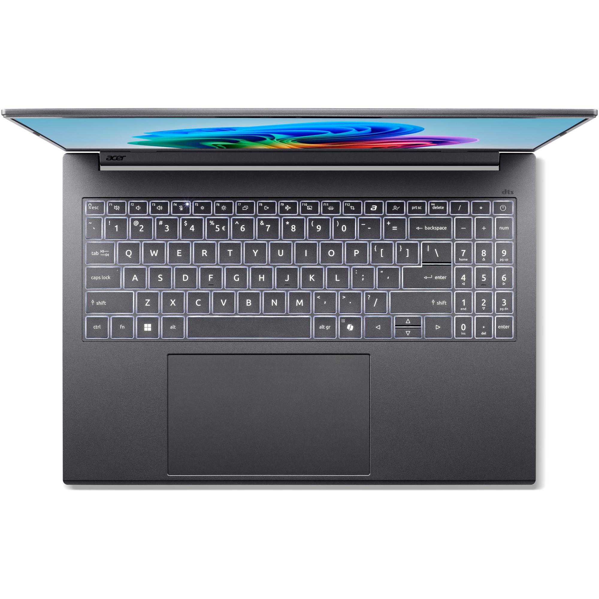 Laptop Acer Aspire 16 AI OLED cu procesor Intel® Core™ Ultra 5 226V pana la 4.5 GHz, 16", WUXGA OLED, 16GB LPDDR5X, 1TB SSD, Intel® Arc™ Graphics 130V, No OS, Steel Gray