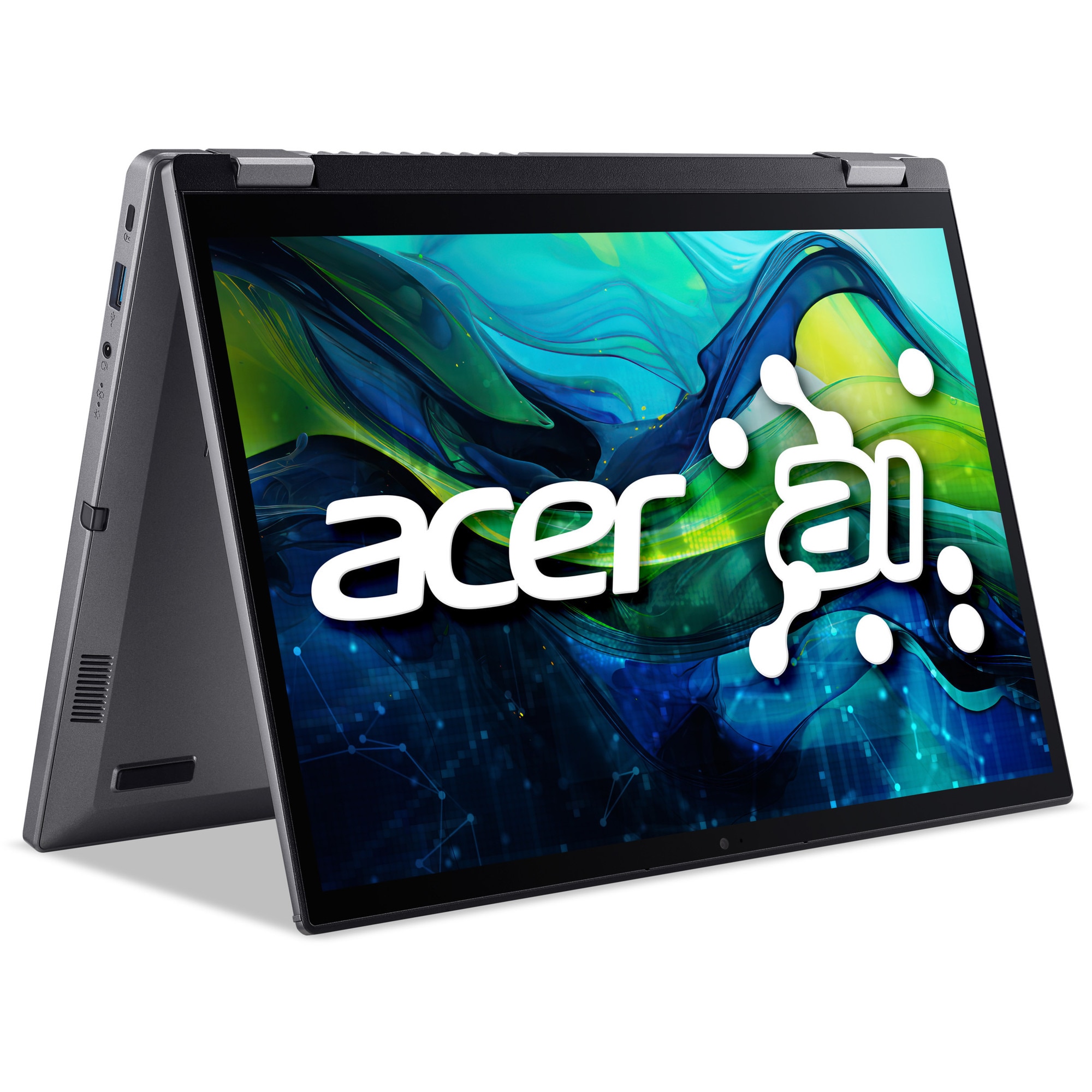 Laptop Acer Aspire Spin 14 ASP14-52MTN-55MD cu procesor Intel® Core™ Ultra 5 115U pana la 4.2GHz, 14", WUXGA, IPS, Touch, 16GB LPDDR5X RAM, 1TB SSD, Intel® Graphics, Windows 11 Home, Steel Gray