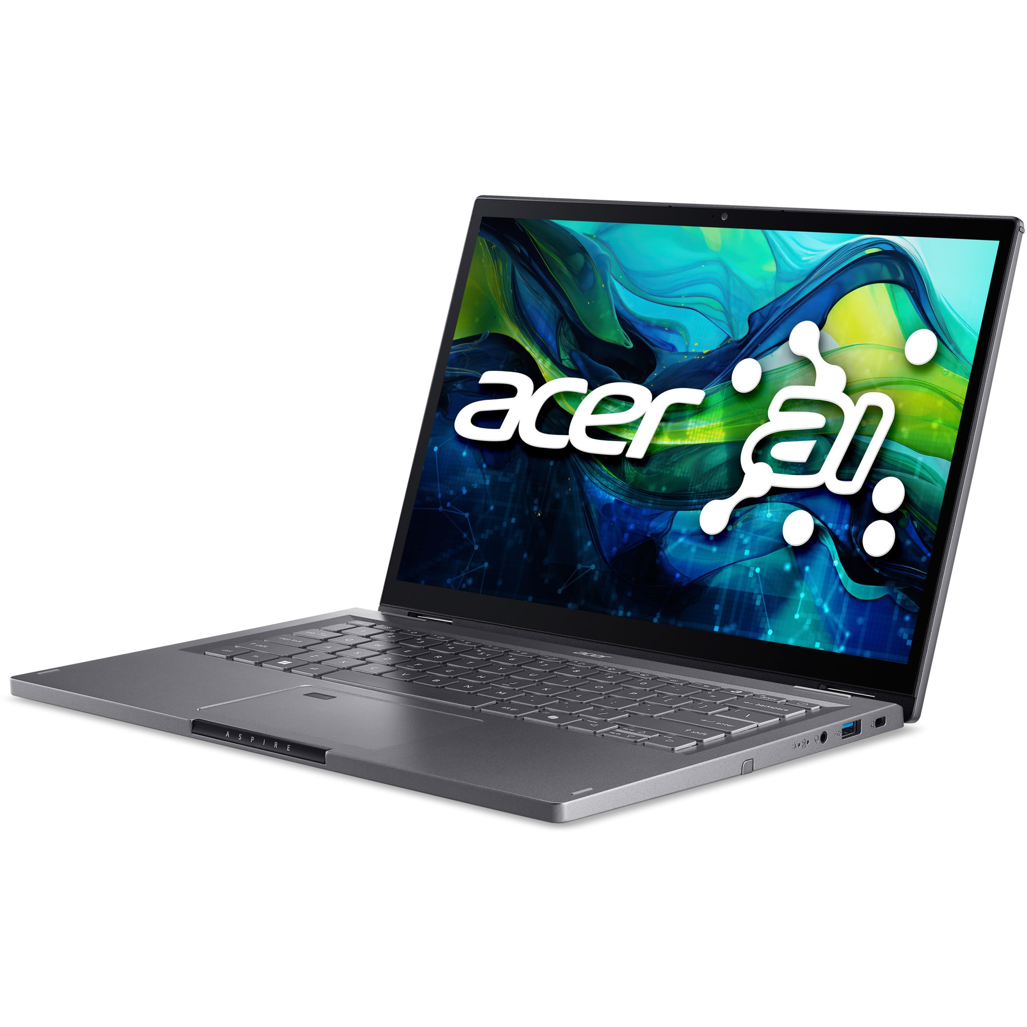 Laptop Acer Aspire Spin 14 ASP14-52MTN-55MD cu procesor Intel® Core™ Ultra 5 115U pana la 4.2GHz, 14", WUXGA, IPS, Touch, 16GB LPDDR5X RAM, 1TB SSD, Intel® Graphics, Windows 11 Home, Steel Gray