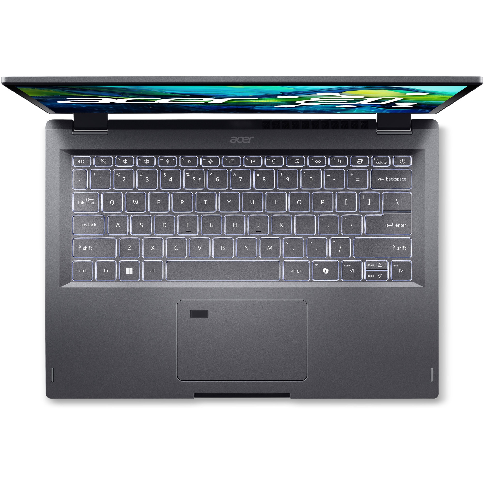 Laptop Acer Aspire Spin 14 ASP14-52MTN-55MD cu procesor Intel® Core™ Ultra 5 115U pana la 4.2GHz, 14", WUXGA, IPS, Touch, 16GB LPDDR5X RAM, 1TB SSD, Intel® Graphics, Windows 11 Home, Steel Gray