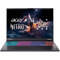 Laptop Gaming Acer Nitro 16S AI AN16S-61-R7LG cu procesor AMD Ryzen AI 9 365 pana la 5.0GHz, 16", WUXGA, IPS, 180Hz, 32GB DDR5 RAM, 1TB SSD, NVIDIA GeForce RTX 5060 8GB GDDR7, No OS, Obsidian Black