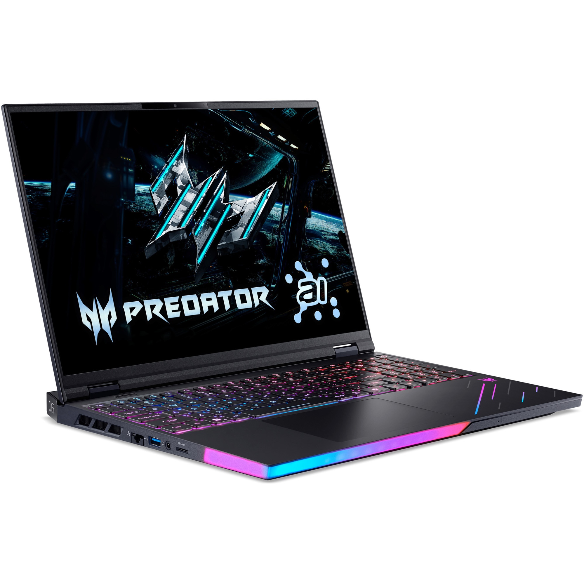 Laptop Acer Predator Helios 16 AI PH16-73-98K9, 16 inch 2560 x 1600, Intel Core Ultra 9 275HX 24 C / 24 T, 2.7 GHz - 5.4 GHz, 40 MB cache, 64 GB DDR5, 2 TB SSD, Nvidia GeForce RTX 5070 Ti, Windows 11 Pro, Negru