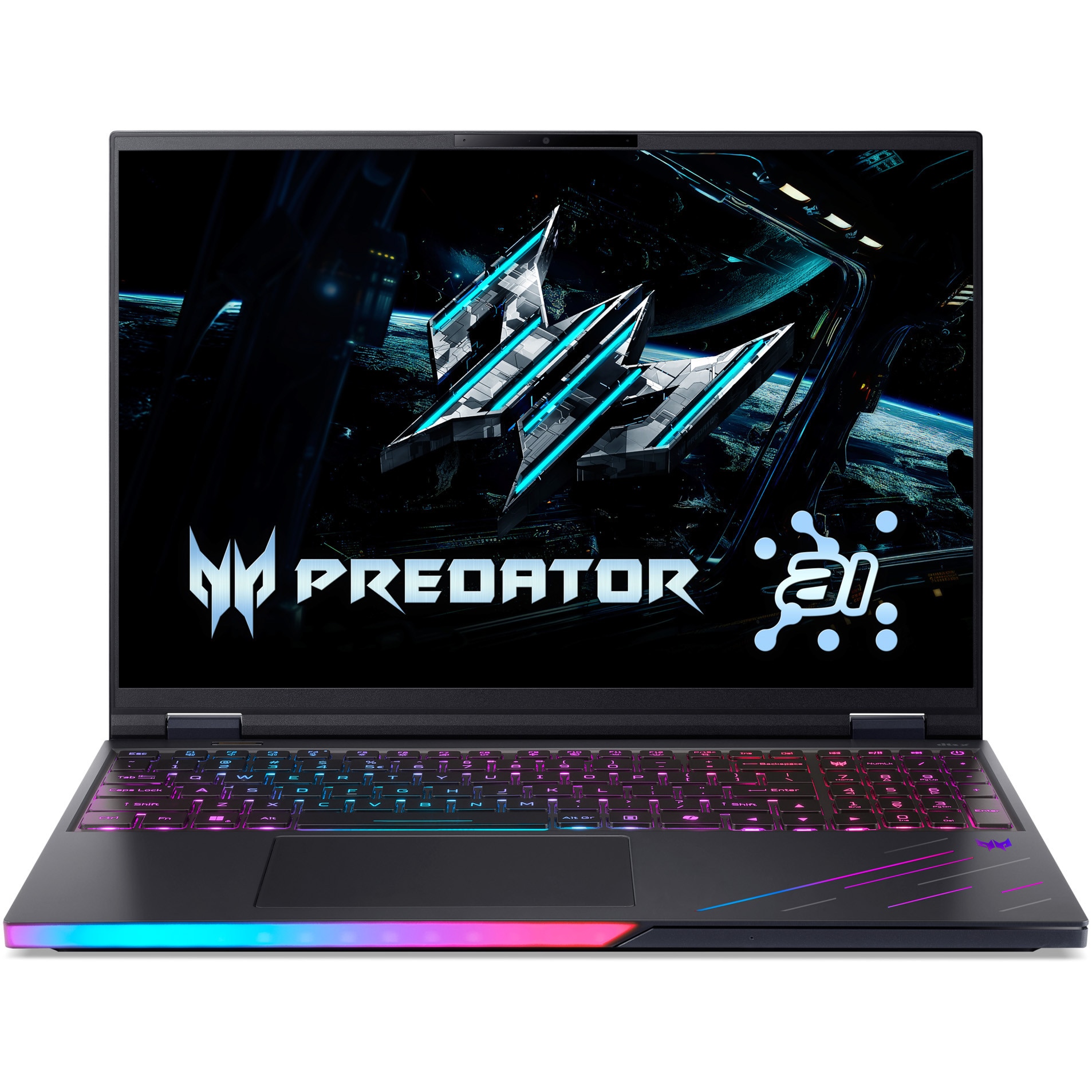 Laptop Acer Predator Helios 16 AI PH16-73-98K9, 16 inch 2560 x 1600, Intel Core Ultra 9 275HX 24 C / 24 T, 2.7 GHz - 5.4 GHz, 40 MB cache, 64 GB DDR5, 2 TB SSD, Nvidia GeForce RTX 5070 Ti, Windows 11 Pro, Negru
