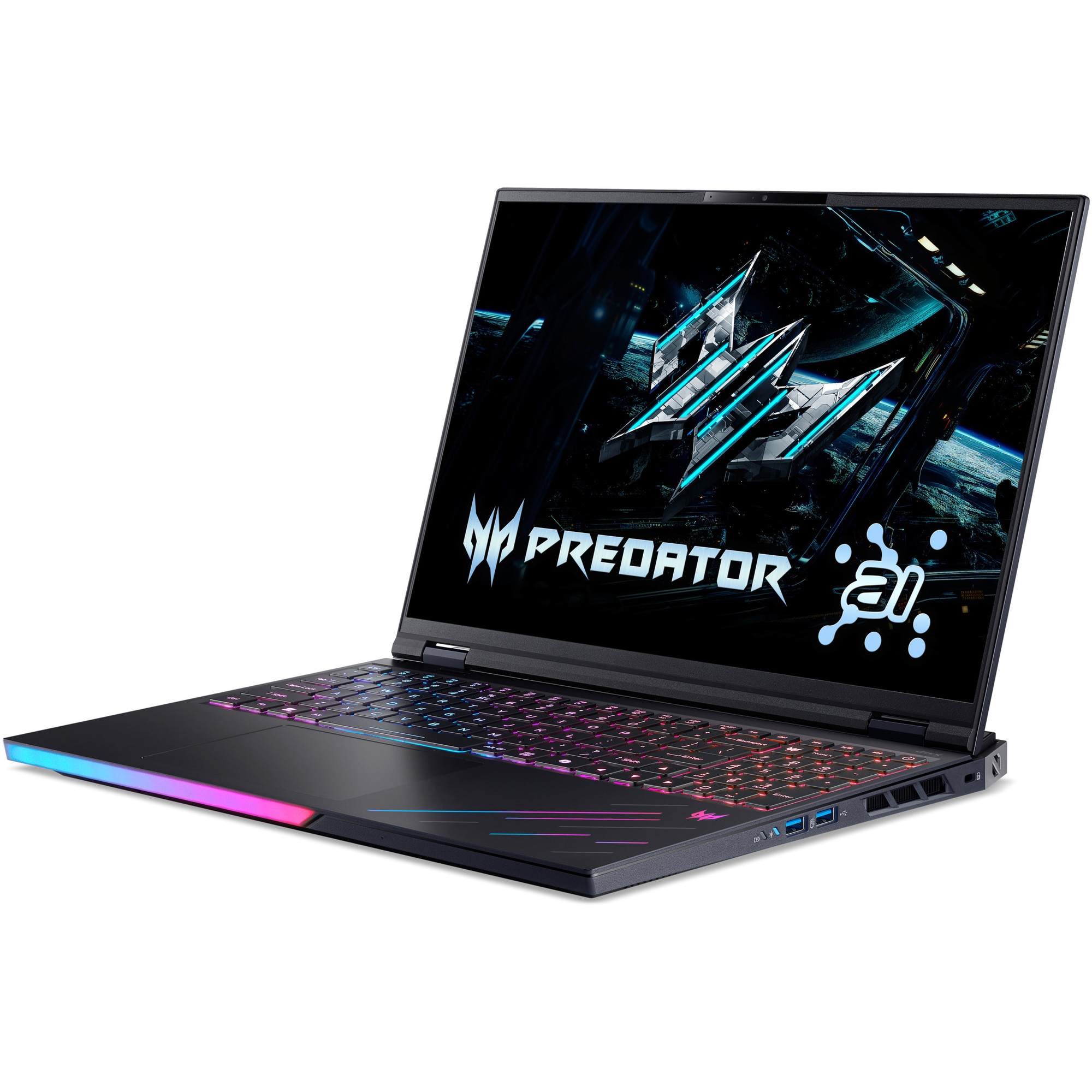 Laptop Acer Predator Helios 16 AI PH16-73-98K9, 16 inch 2560 x 1600, Intel Core Ultra 9 275HX 24 C / 24 T, 2.7 GHz - 5.4 GHz, 40 MB cache, 64 GB DDR5, 2 TB SSD, Nvidia GeForce RTX 5070 Ti, Windows 11 Pro, Negru