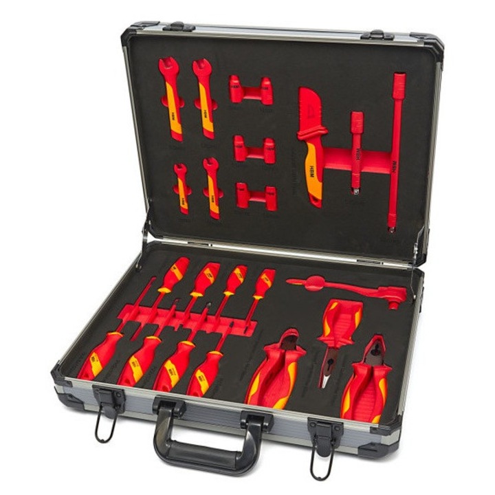 Комплект от 25 инструмента за електротехник, HBM MACHINMES