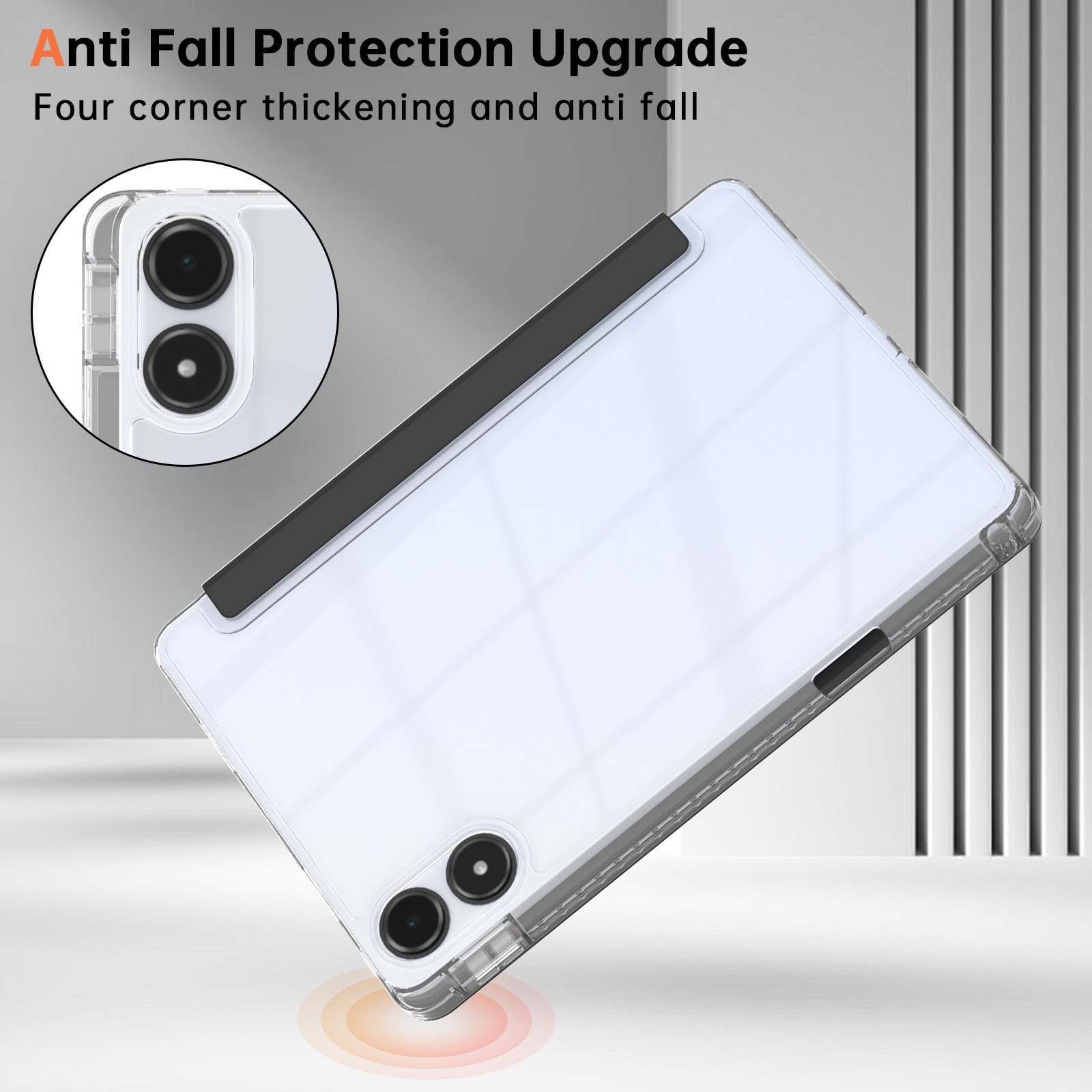 Husa de protectie tableta pentru Redmi Pad Pro/Xiaomi Poco Pad 12.1'' 2024, cu protectie automata de somn, Negru