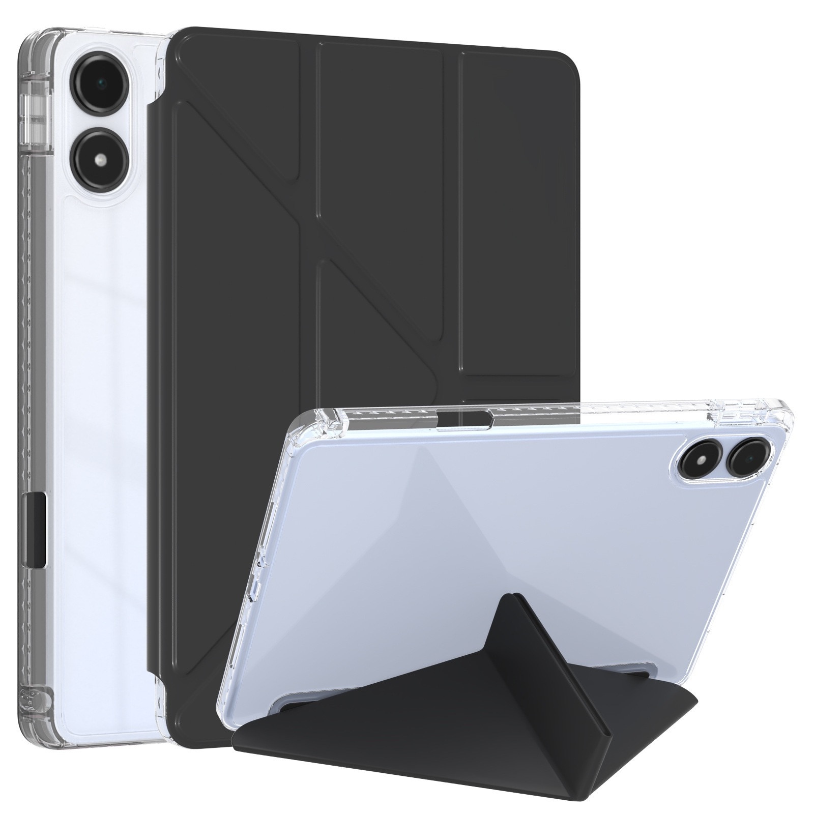 Husa de protectie tableta pentru Redmi Pad Pro/Xiaomi Poco Pad 12.1'' 2024, cu protectie automata de somn, Negru
