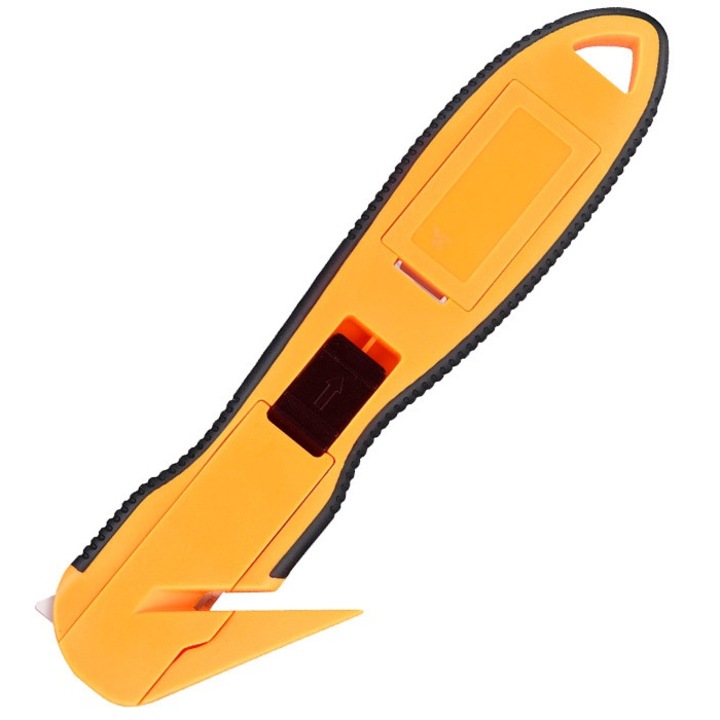 Cutter sigur Grand, cu lama din otel SK5, maner antiderapant, set cu lama suplimentara