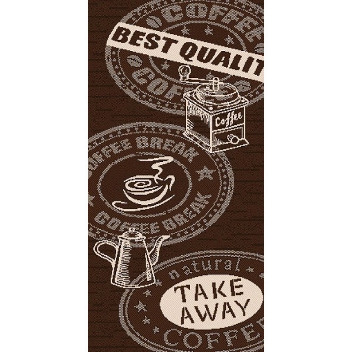 Covor Bucatarie Flex, Model Covorexpert 1905-91, Antiderapant, Antialergic, Maro, 75x200cm