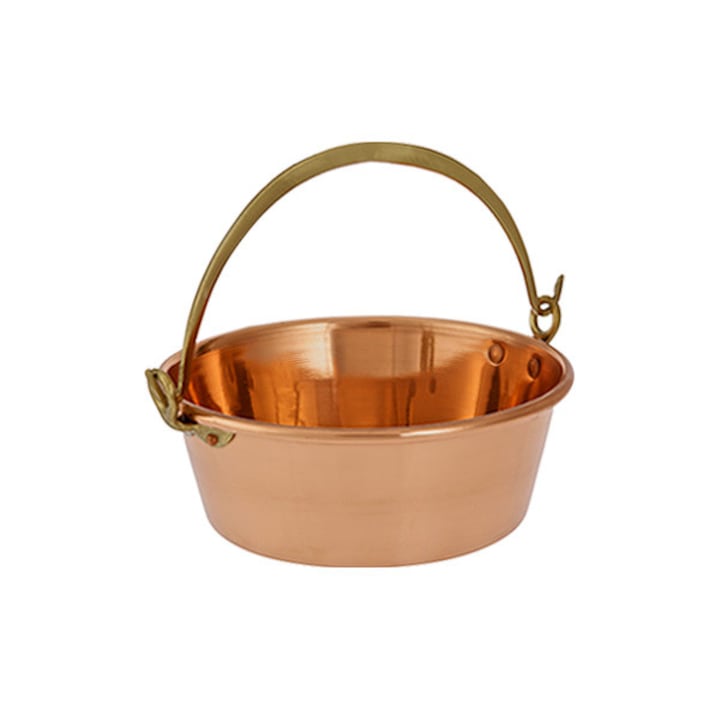 Oala cupru Ich-Zapfe, diametru 30cm, manere alamă