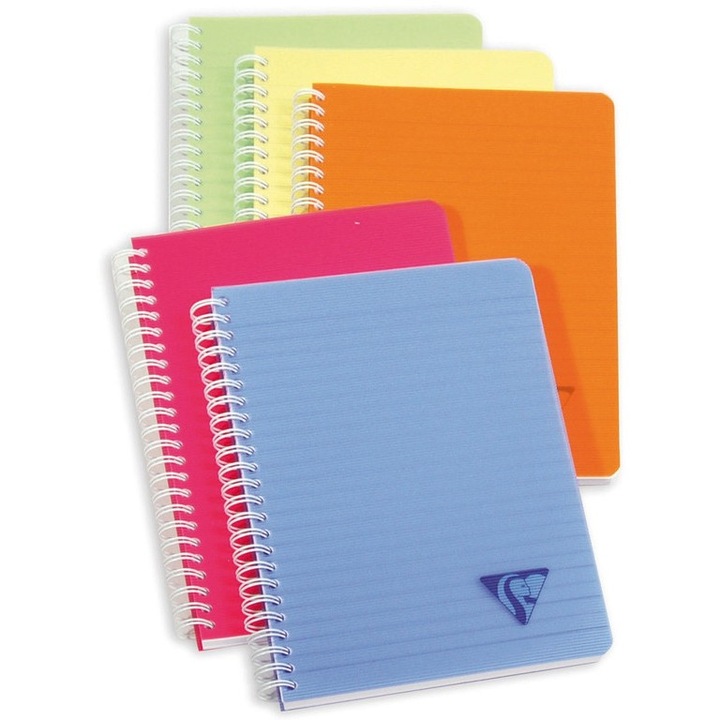 Caiet A5 spirala 90 file Clairefontaine Lincolor