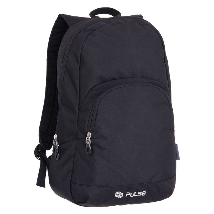 Ученическа раница PULSE Solo Black за над 10 г, унисекс, 2 отделения