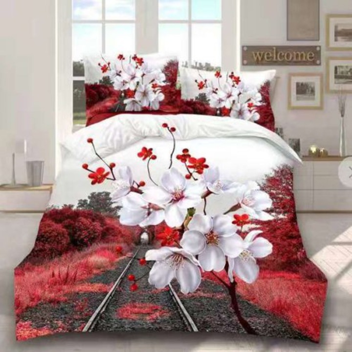 Lenjerie de pat digital print 3d (red v1)