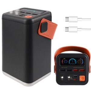 Baterie Externa Portabila 60000 mAh, 45W, de uz incarcare laptop + telefon, 2 x USB-C PD, 4 x USB, QC 3.0, Cu lanterna si Display LED, pentru Camping, Pescuit, Calatorii, Negru