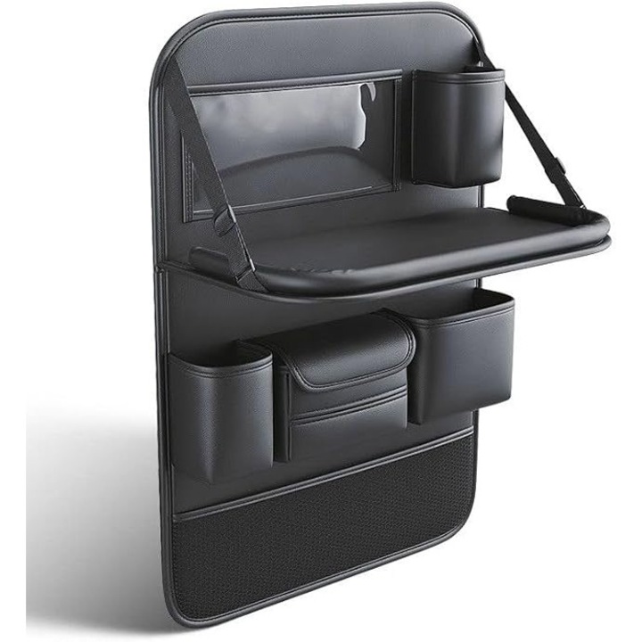 Organizator Auto Zree, Impermeabil, cu Cadru de Masa Pliabil, Negru, Capacitate Mare