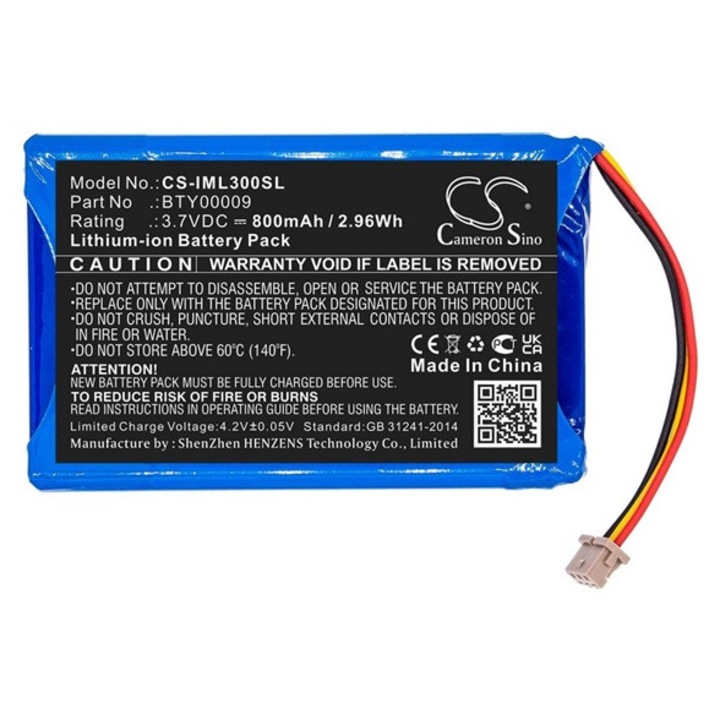 Cameron sino li-ion akkumulátor, 3.7v, 800mAh, kompatibilis ingenico bty00009 kompatibilis-vel