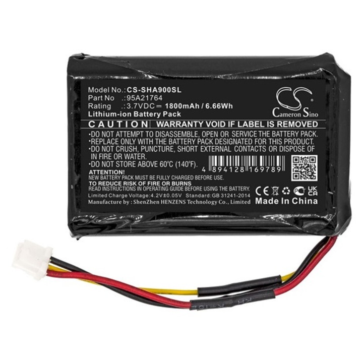 Cameron sino li-ion akkumulátor, 3.7v, 1800mAh, kompatibilis shure 95a21764 kompatibilis-vel